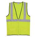 S/M Solid Yellow Zipper Safety Vest